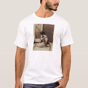 T-shirt Geisha japonais jouant le shamisen