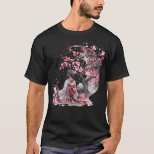 T-shirt Géisha Japonaise Sakura Fleur de Cerisier Kimono