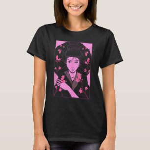 T-shirt Geisha Sakura Cherry Blossom Geisha Girl Japan Cul