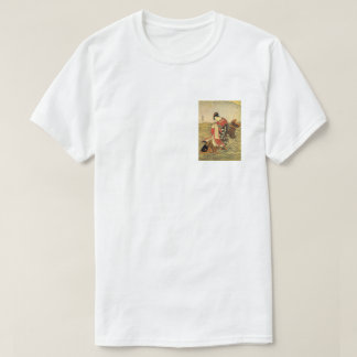 T-shirt Geisha se promener sur son animal koi fishT-Shirt