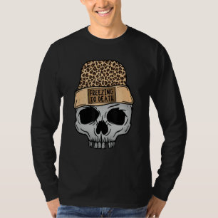 T-shirt Gel À Mort Léopard Crâne Drôle Skeleton Hal
