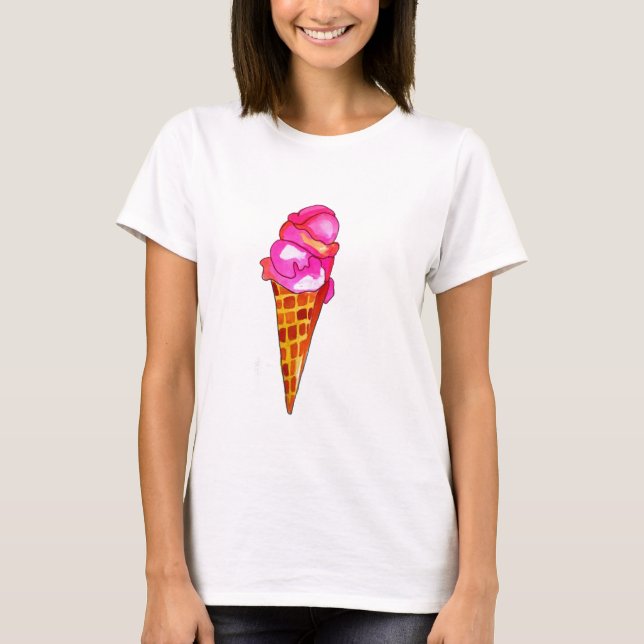 T-shirt gelée de crème glacée art alimentaire mignon (Devant)