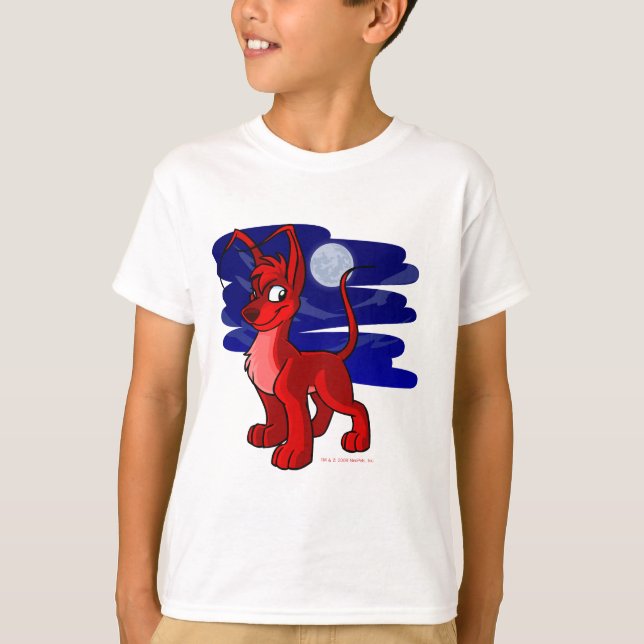 T-shirt Gelert rouge fier par clair de lune (Devant)
