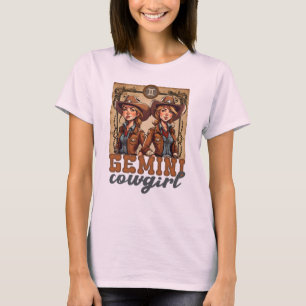 T-shirt Gemini astrologie signe de naissance zodiac cowgir