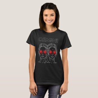 T-shirt Gemini aux yeux rouges Twins Dark