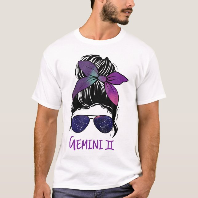 T-shirt Gemini Fille Anniversaire Gemini femme Zodiac (Devant)