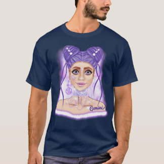 T-shirt Gemini Fille Anniversaire Zodiac Femmes Nées en ma