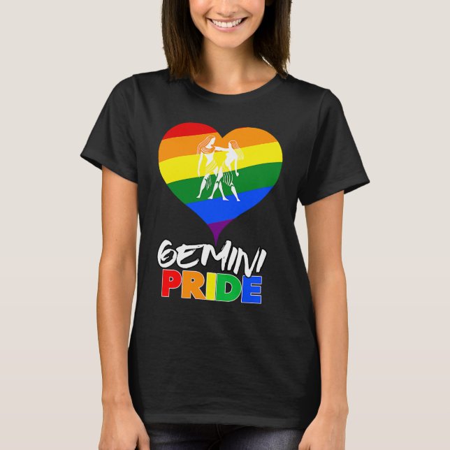 T-shirt Gemini LGBT Gay Pride Awesome (Devant)