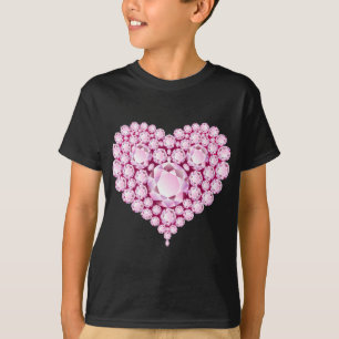 T-shirt Gemmes cardiaques à quartz rose