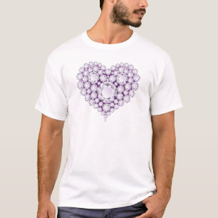 T-shirt Gemmes cardiaques Améthystes légers