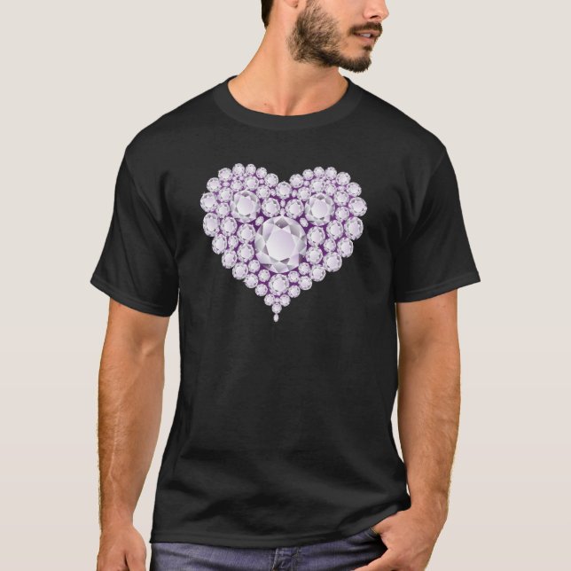 T-shirt Gemmes cardiaques Améthystes légers (Devant)