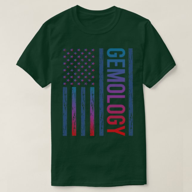 T-shirt Gémologue Gradient Drapeau (Design devant)