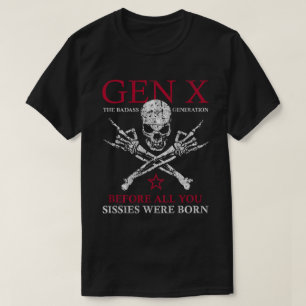 T-shirt Gen X La Génération Badass Crâne Rocher main