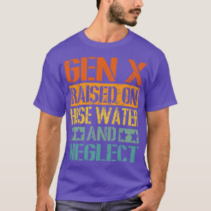 T-shirt GEN X vintage élevé sur l'eau du tuyau et négliger