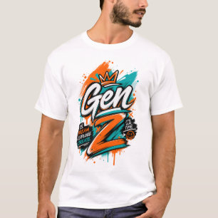 T-shirt Gen Z – Typographie de jeunesse moderne tendance