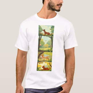 T-shirt Genaret une scène coquine avec des pièces attachan