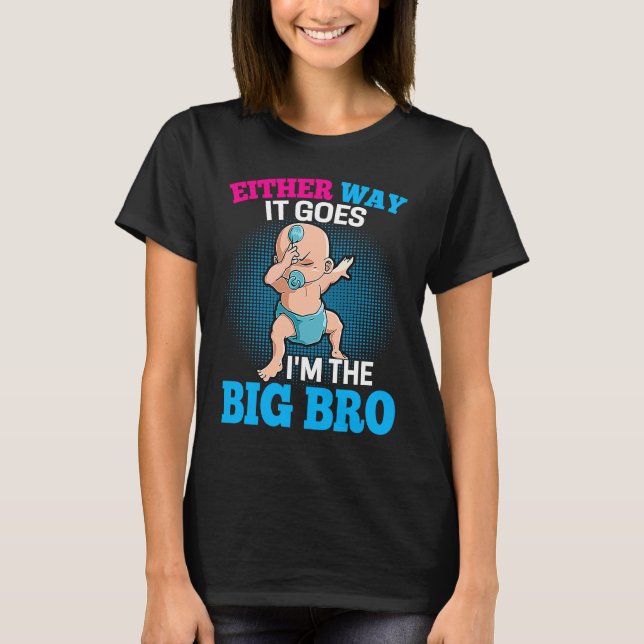 T-shirt Gender Announcement Either Way it goes  I'm The Bi (Devant)