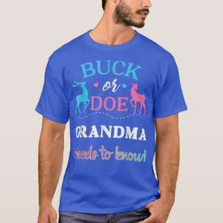 T-shirt Gender Reveal Buck or Doe Grandma Matching Baby Sh