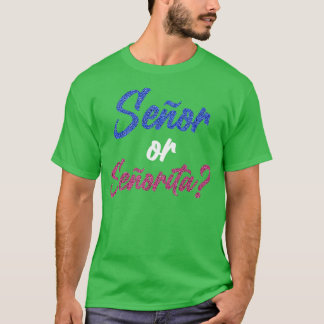 T-shirt Gender Reveal Gifts for Cinco De Mayo Meican Guita