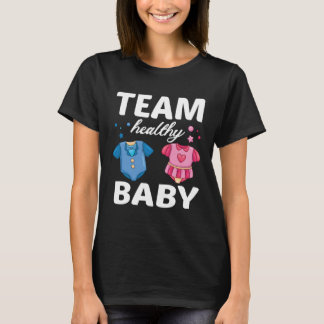 T-shirt Gender Reveal Of Team Healthy Baby Party Supplies