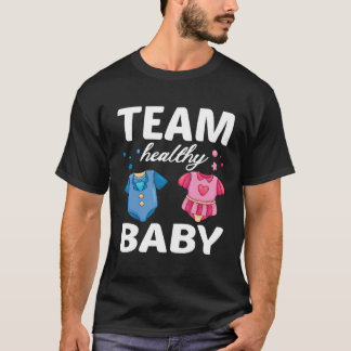 T-shirt Gender Reveal Of Team Healthy Baby Party Supplies