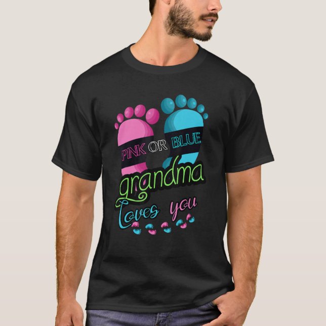 T-shirt Gender Reveal Party Team Baby Shower Pinkness Blue (Devant)