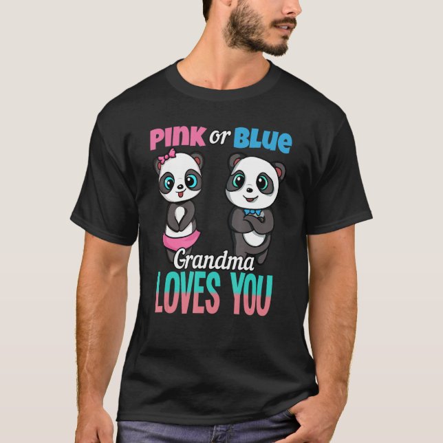 T-shirt Gender Reveal Party Team Baby Shower Pinkness Blue (Devant)