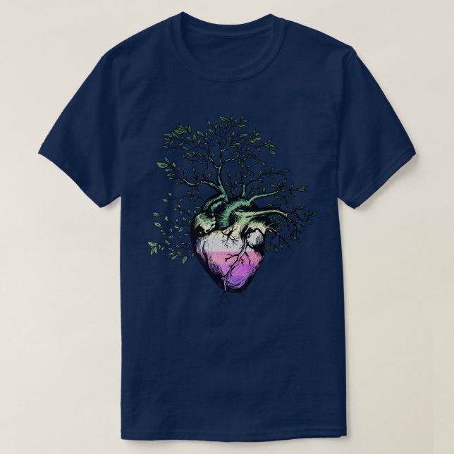 T-shirt Genderfae Heart Tree of Life (Design devant)