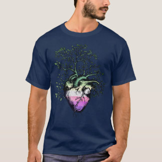 T-shirt Genderfae Heart Tree of Life