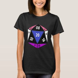 T-shirt Genderfluide D20 Dice Non binaire Rainbow Pride LG