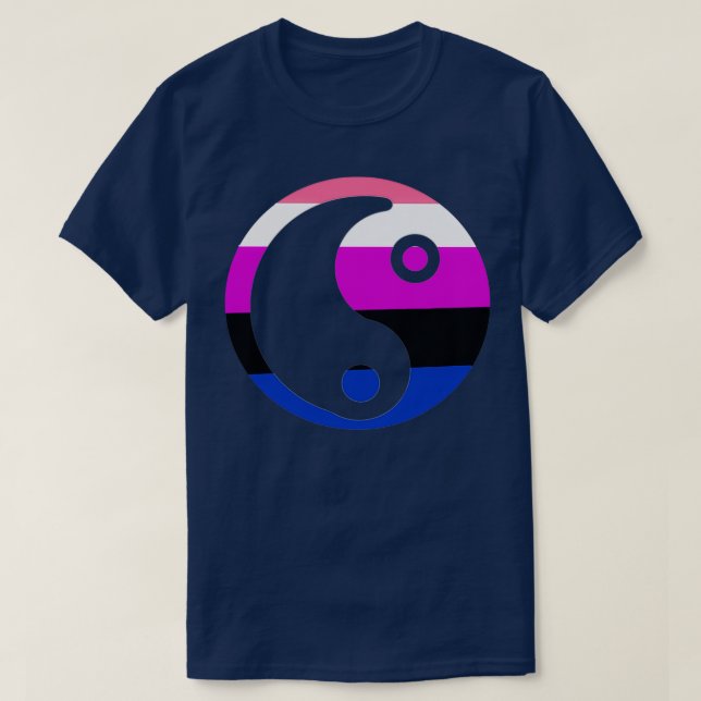 T-shirt Genderfluide Yin Yang (Design devant)