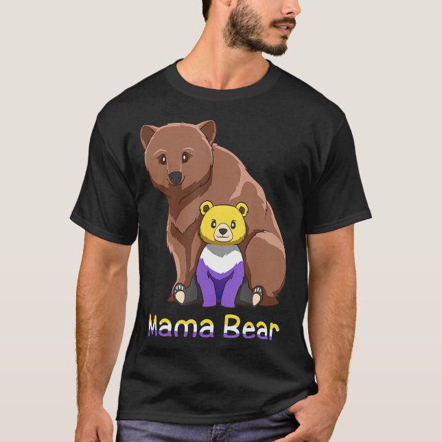 T-shirt Genderqueer Mama Bear Gift T (2) (Devant)