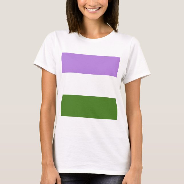 T-shirt Genderqueer Pride (Devant)