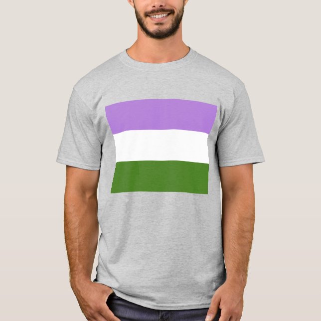 T-shirt Genderqueer Pride drapeau LGBTQ+ (Devant)
