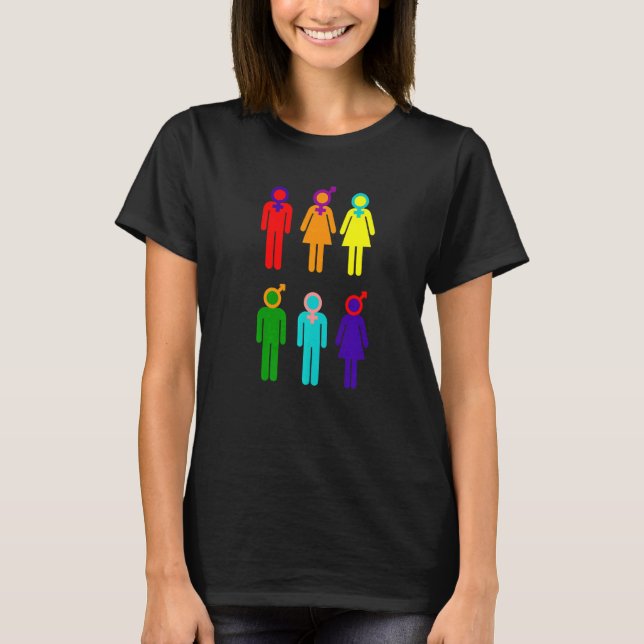 T-shirt Genders Pride Lgbtq Rainbow Transgender L (Devant)