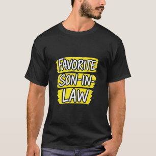T-shirt Gendre préféré coups de pinceau jaunes rétro