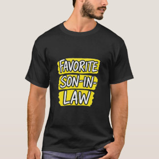 T-shirt Gendre préféré coups de pinceau jaunes rétro