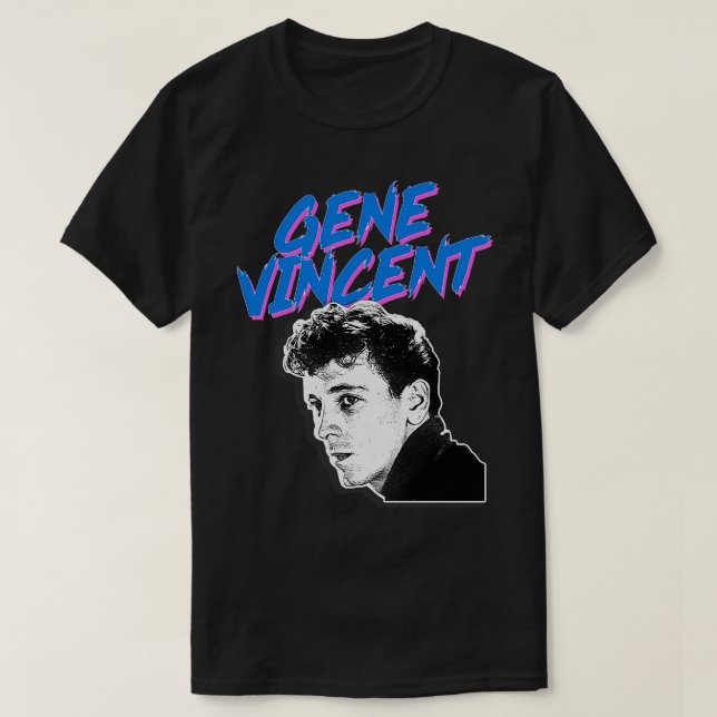 T-shirt Gene Vincent Retro Design graphique (Design devant)
