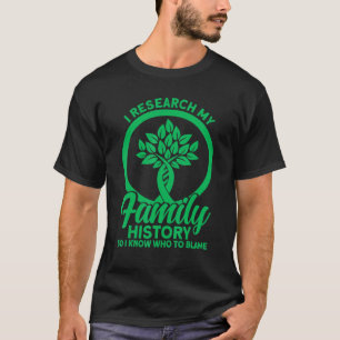 T-shirt Généalogie Je Recherche L'histoire De Ma Famille G