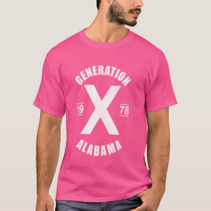 T-shirt Génération X 1978 Feral Gen Xer Né 1978 Alabama