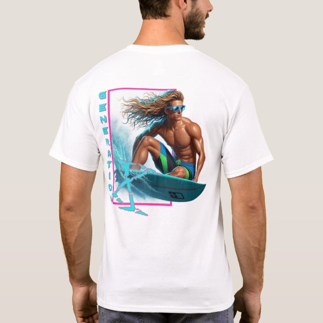 T-Shirt Generation X 80s Floride Surfer Dude (Dos)