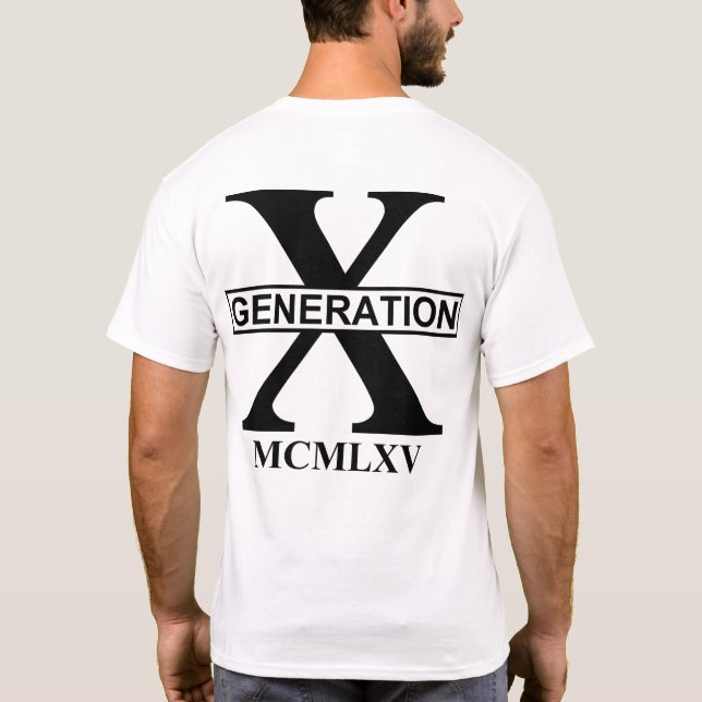 T-SHIRT GÉNÉRATION X - MCMLXV (1965) (Dos)