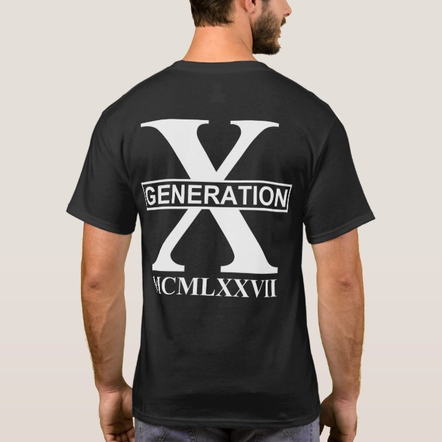 T-SHIRT GÉNÉRATION X - MCMLXXVII (1977) (Dos)