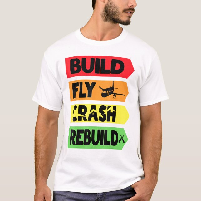T-shirt Générer une reconstruction d'écrasement de vol (Devant)