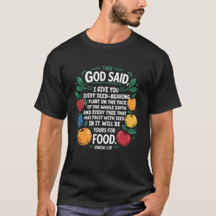 T-shirt Genèse 129 Alimentation Végétale Végane Verset Bib