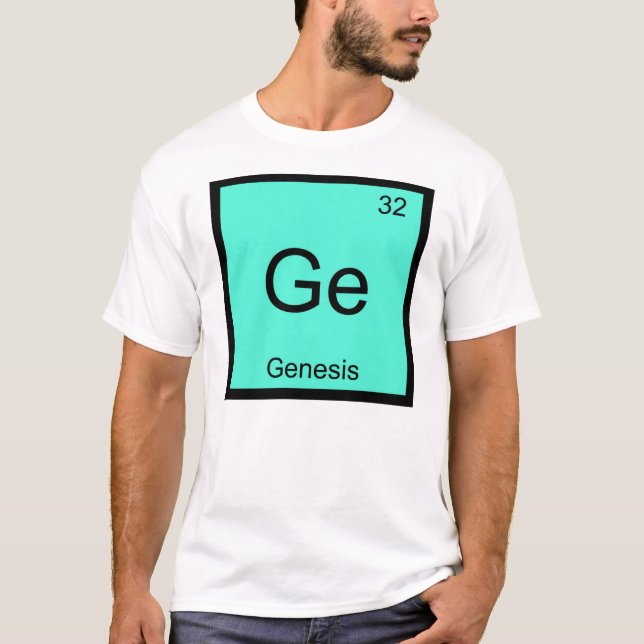 T-shirt Genèse Nom Chimie Élément Tableau périodique (Devant)