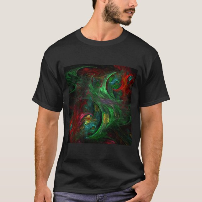 T-shirt Genesis Green Art Abstrait (Devant)