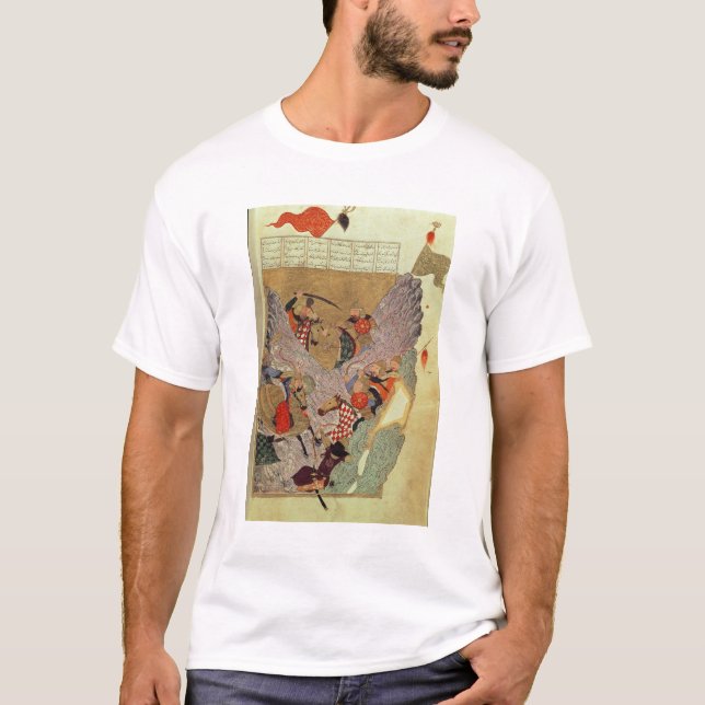 T-shirt Genghis Khan (c.1162-1227) combattant les Chinois (Devant)