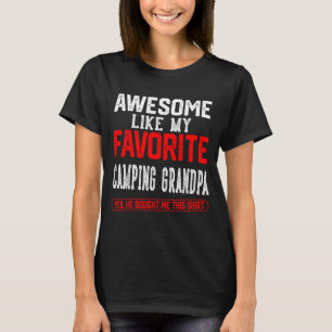 T-shirt Génial comme humour rétro de grand-papa de camping
