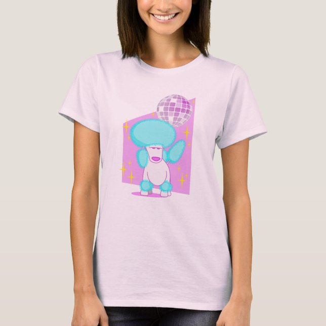 T-shirt génial de caniche de disco (Devant)